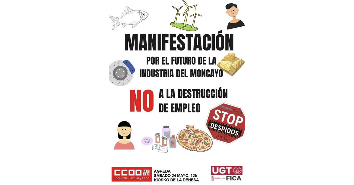 Soria ¡YA! llama a la ciudadanía del Moncayo a sumarse a la manifestación de Ágreda para defender el empleo