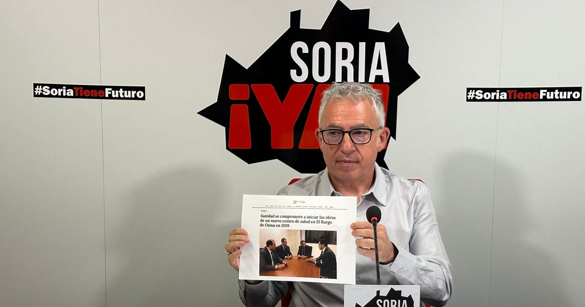 Soria ¡YA! critica la inacción de la Junta en el desarrollo de infraestructuras sanitarias