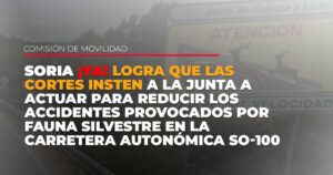 Soria YA logra que las Cortes aprueben actuar en la SO 100 para reducir los accidentes