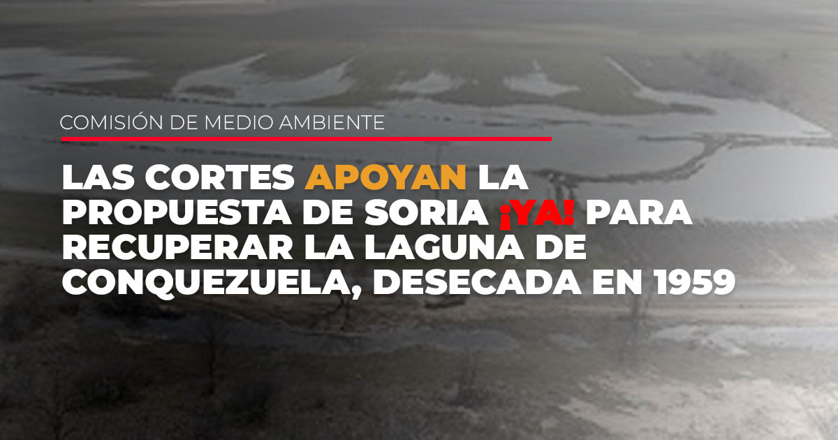 Las Cortes apoyan la propuesta de Soria ¡YA! para recuperar la laguna de Conquezuela, desecada en 1959
