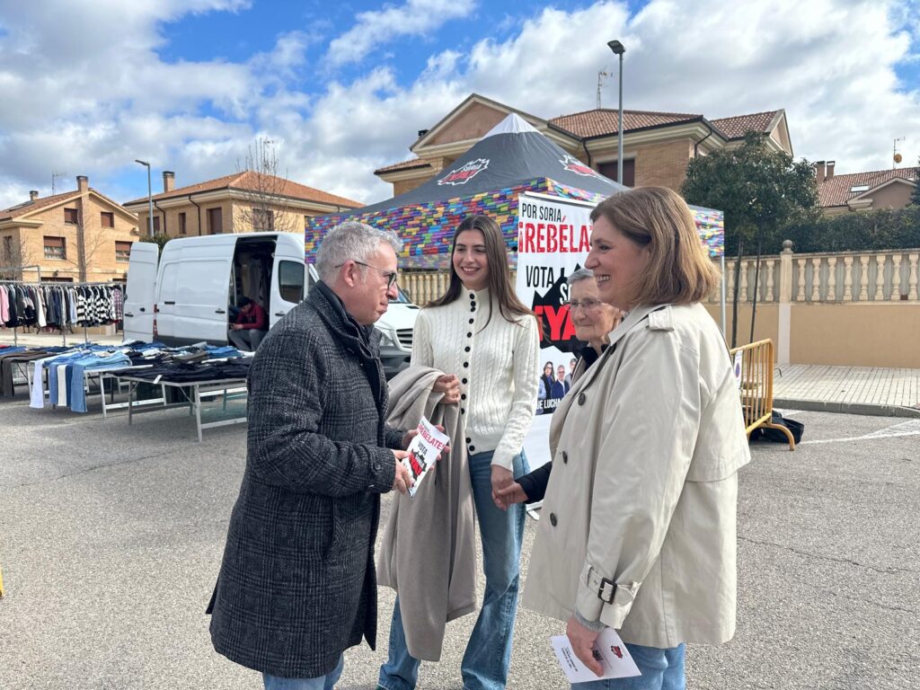 Soria ¡YA! centra su segundo día de campaña en sanidad, infraestructuras y desarrollo industrial en el Moncayo y El Burgo de Osma