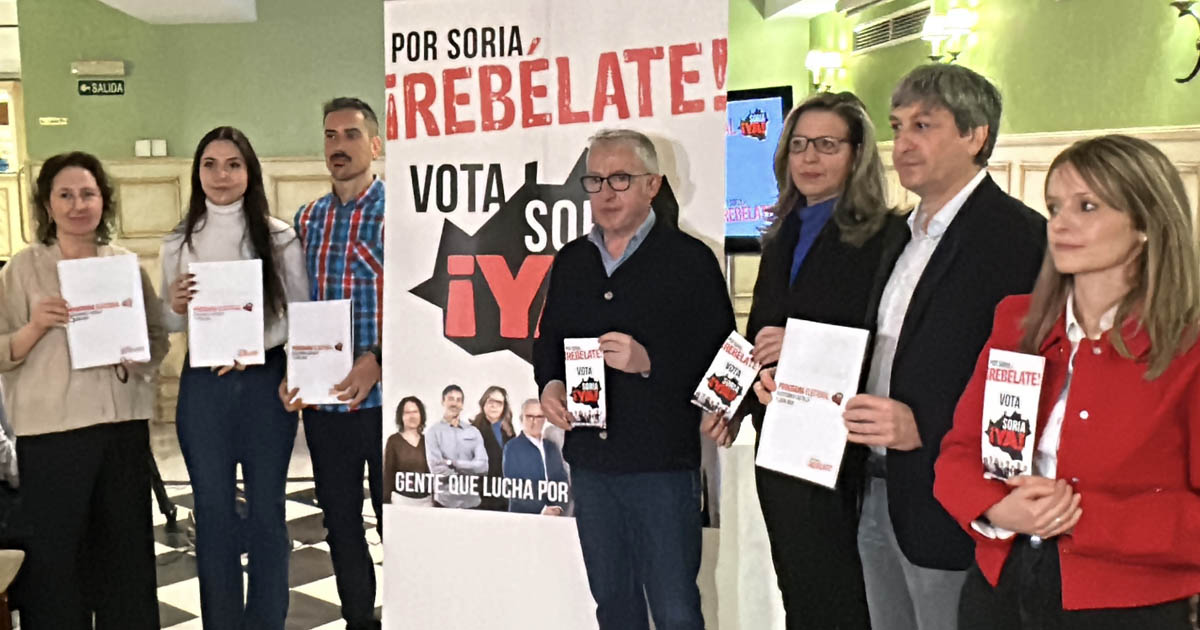 Soria ¡YA! presenta su programa electoral «el único 100% “hecho en Soria, para Soria”, sin supervisión desde fuera de la provincia»